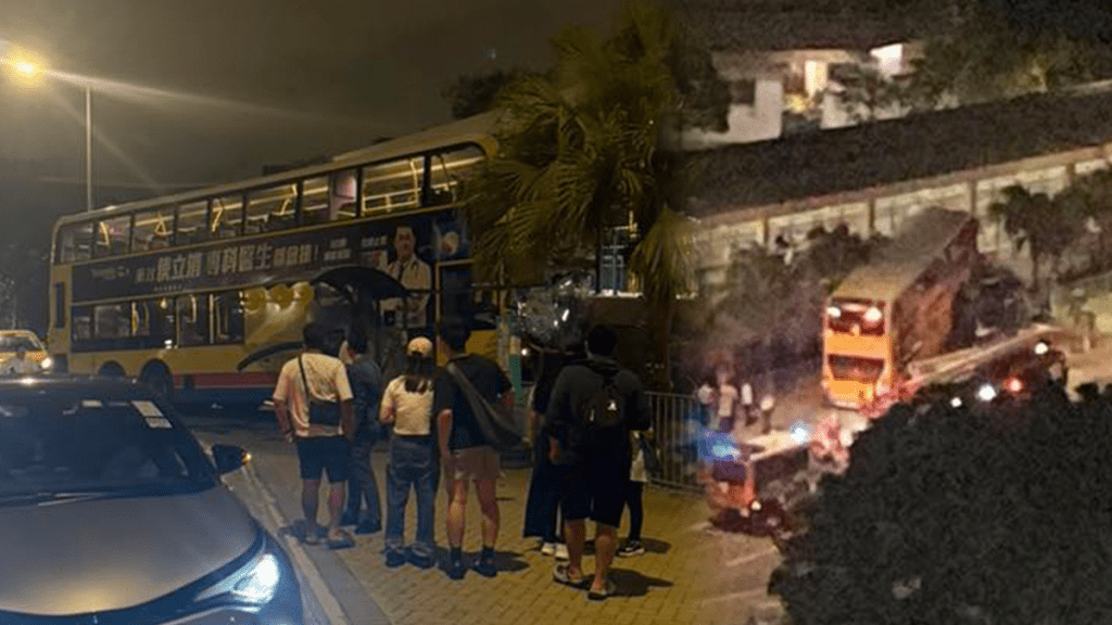 東涌城巴回廠途中失控衝上行人路 司機送院後不治