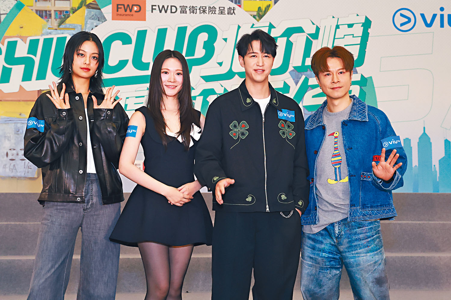 (左起)Amy Lo、雲浩影、馮允謙、陳健安一同現身記者會。