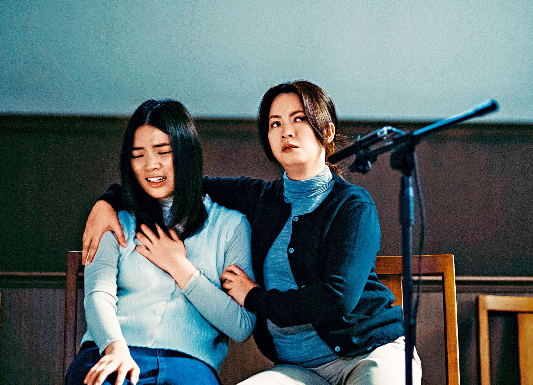 吳文懿（左）擔正「少女殺嬰案」主角，自爆當初因身形微胖而得到演出機會。