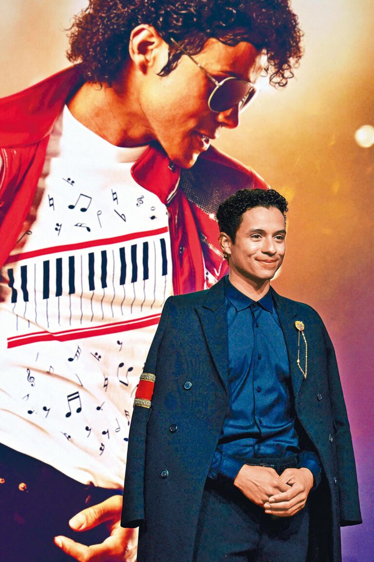 米高積遜侄兒Jaafar Jackson出席其主演傳記片《米高積遜》全球首映禮。法新社