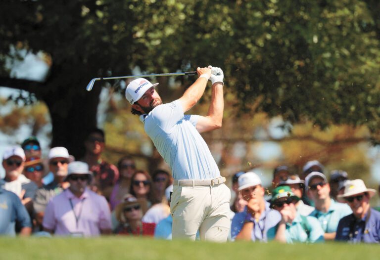 卡梅隆在第三輪比賽中的第四洞發球。路透社