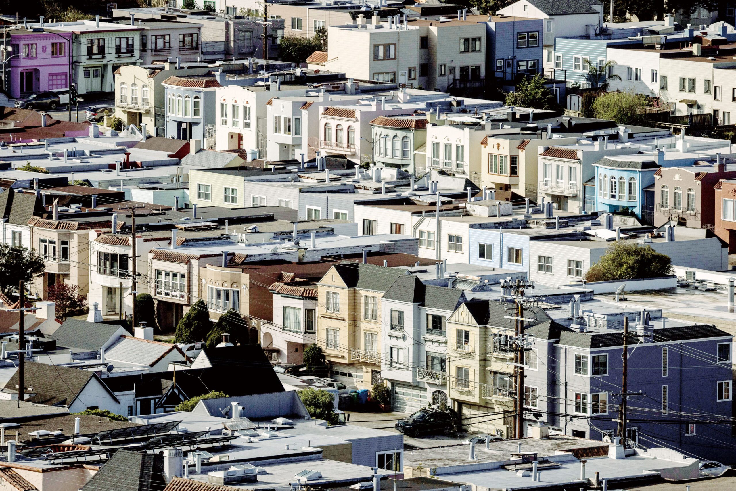 三藩市3月份獨立屋及共渡公寓房價中位數創下新高。美聯社資料圖片