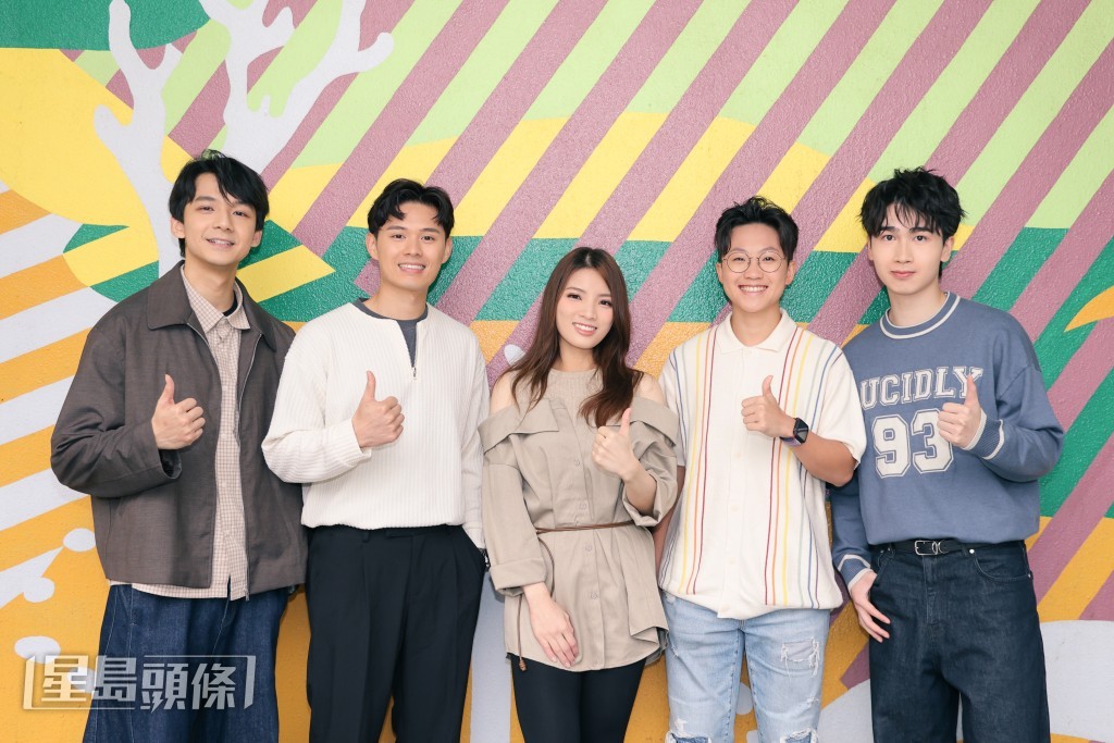 五位年輕演員感謝監製、導演及劇組前輩在拍攝期間的照顧與教導。