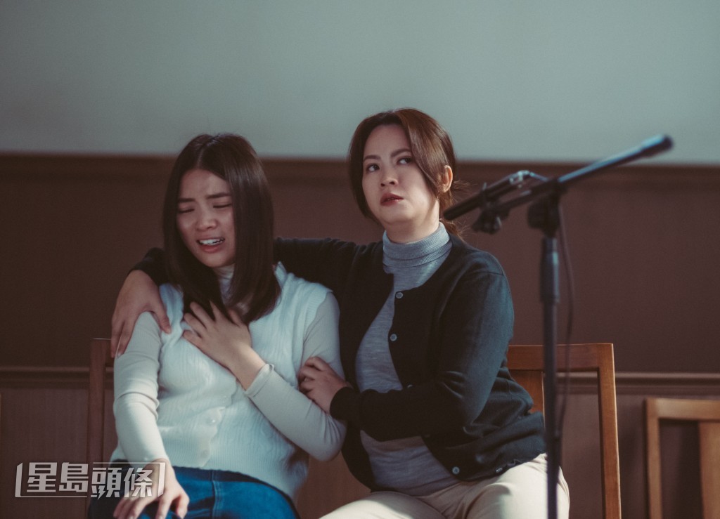 吳文懿（左）在「少女殺嬰案」中擔任主角，坦言當初因身形微胖而獲得演出機會。