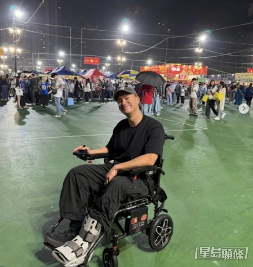 腳傷康復了八成的朱敏瀚已無需使用輪椅。