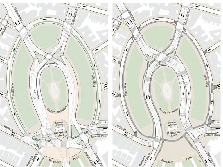 市府計劃關閉大軍廣場南端區域的汽車交通。 市交通局圖片