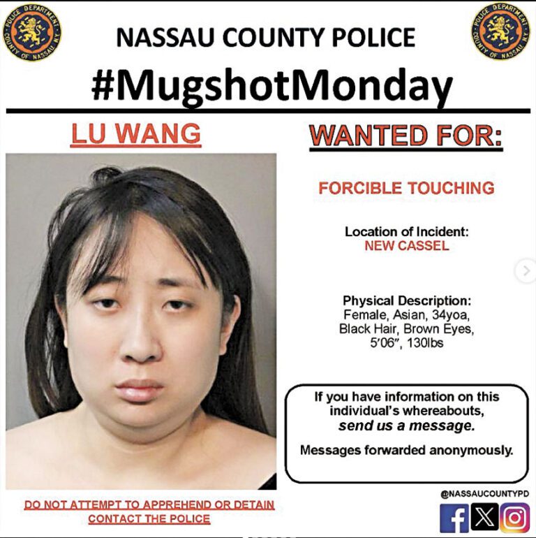 警方發佈通緝圖像。 圖片來源：長島納蘇郡警局社交媒體賬號