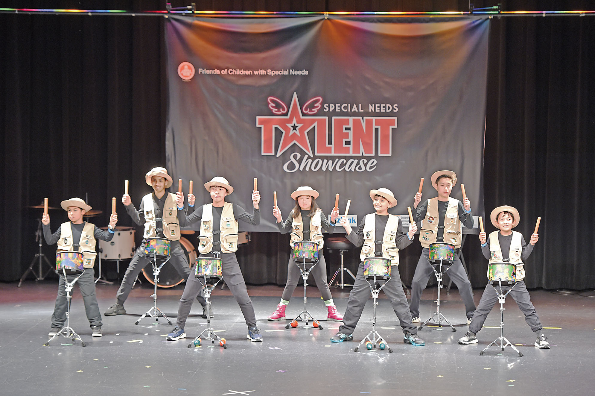 由七名兒童組成的Safari Beat Crew樂隊獲得觀眾投票選出的「最受歡迎獎」。FCSN提供