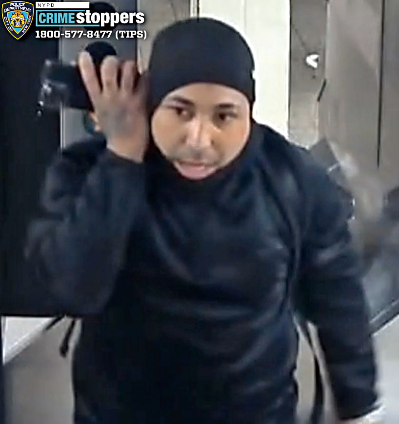 圖為涉案男嫌。NYPD