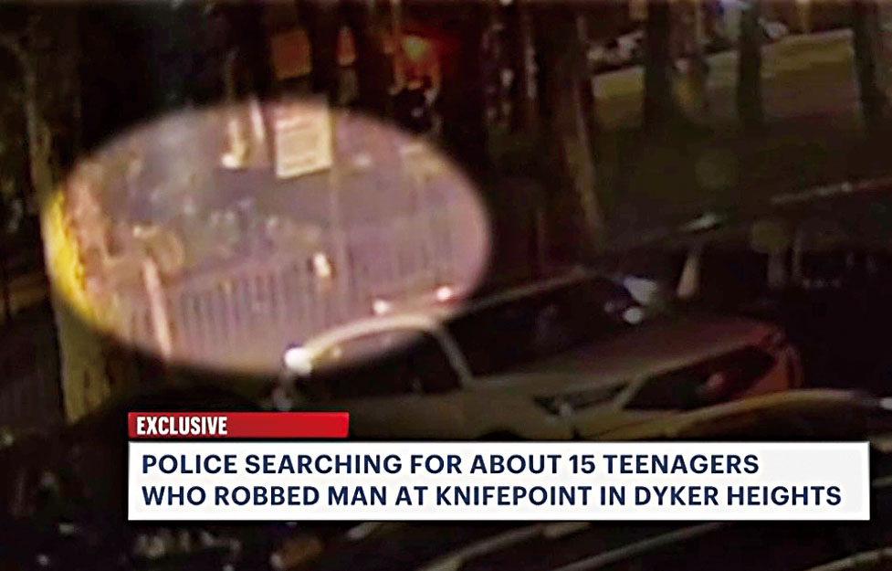 電視畫面可見涉案的一班惡少。