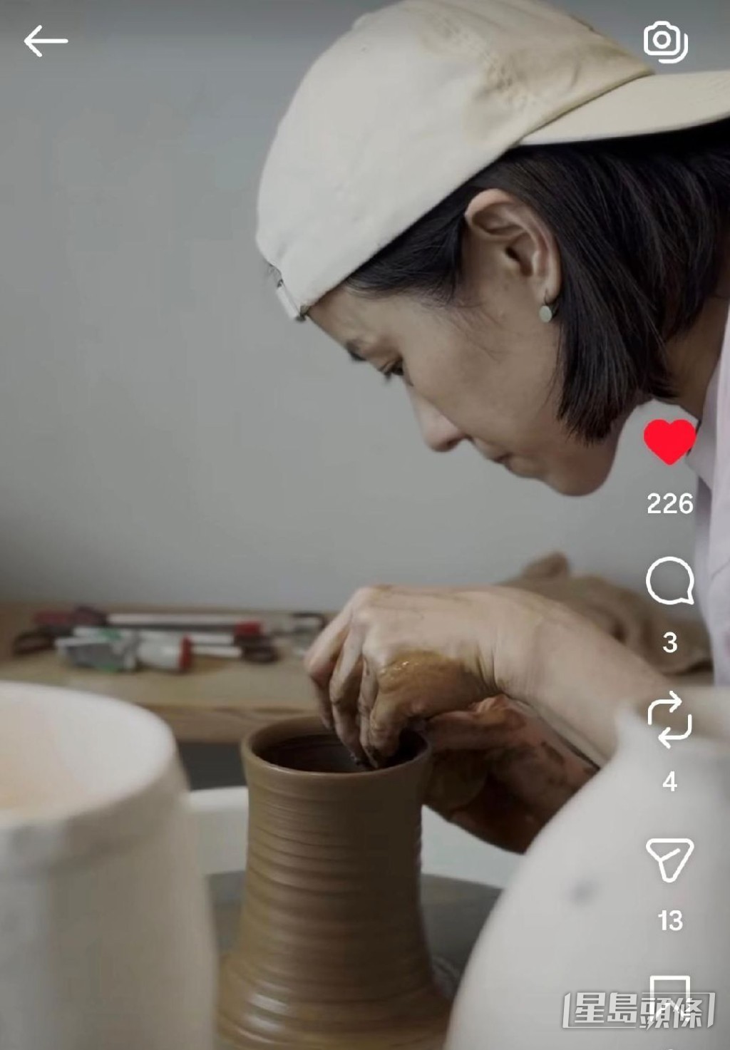 林嘉欣學習陶瓷製作已有7年時間。