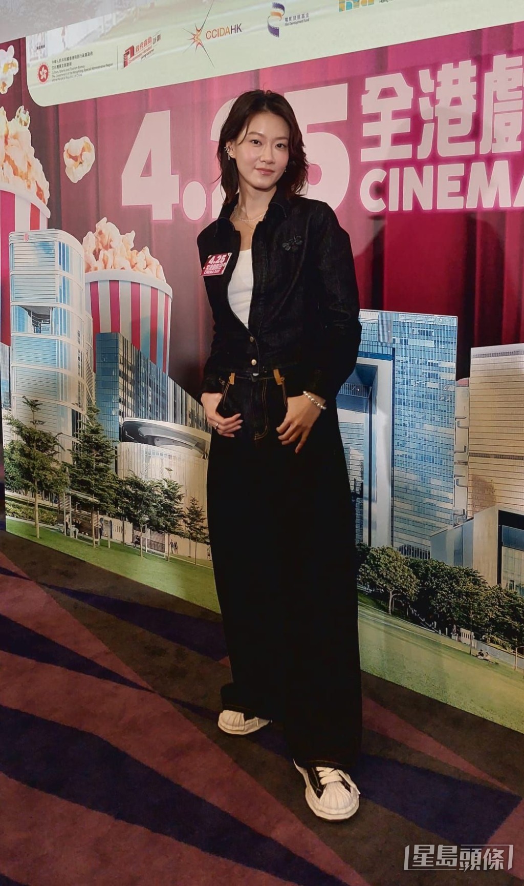 廖子妤在記者會上分享到戲院觀影的獨特樂趣。