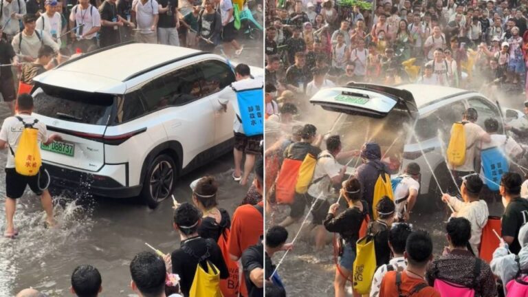 雲南潑水節現爭議 女子駕車遭強行開門射水致車輛故障