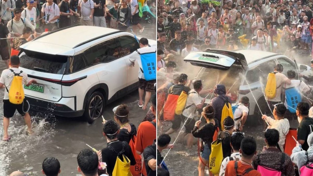 雲南潑水節現爭議 女子駕車遭強行開門射水致車輛故障