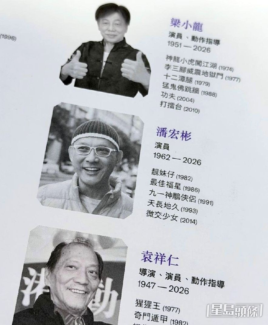 最新出版的《第44屆香港電影金像獎紀念特刊》中，「永垂懷念·已故影人」欄目列出了潘宏彬的名字與圖片。