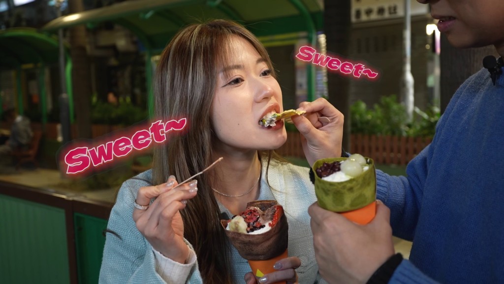 她在節目中性格爽朗，毫不掩飾地享受美食。