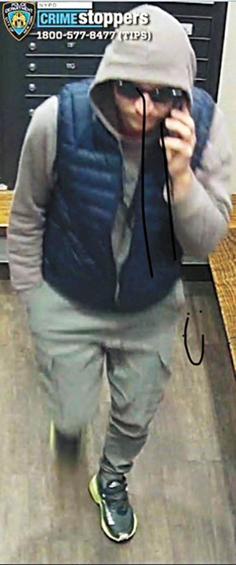 警方通緝圖示的嫌犯。