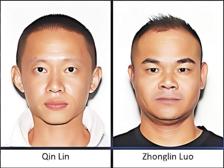 被捕的林欽和羅中林。