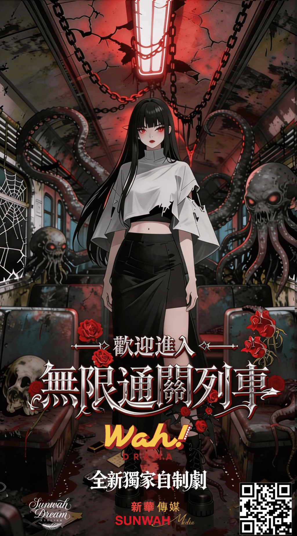 平台亦將推出自家製的AI動漫作品《歡迎進入無限通關列車站》。