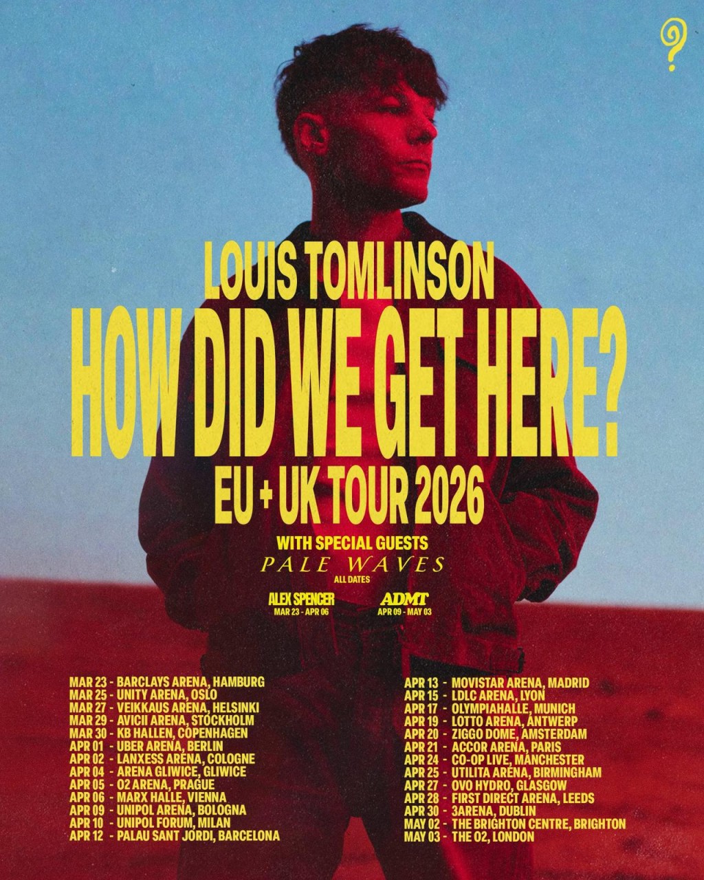 Louis Tomlinson目前正在進行歐洲巡迴演唱會。