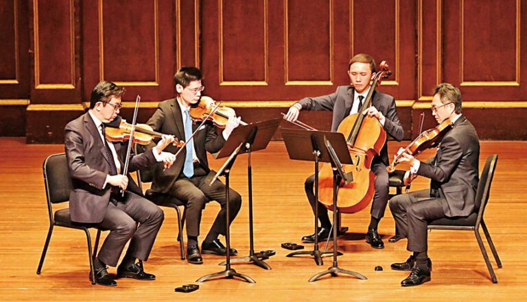 上海四重奏在演出中。 主辦方提供