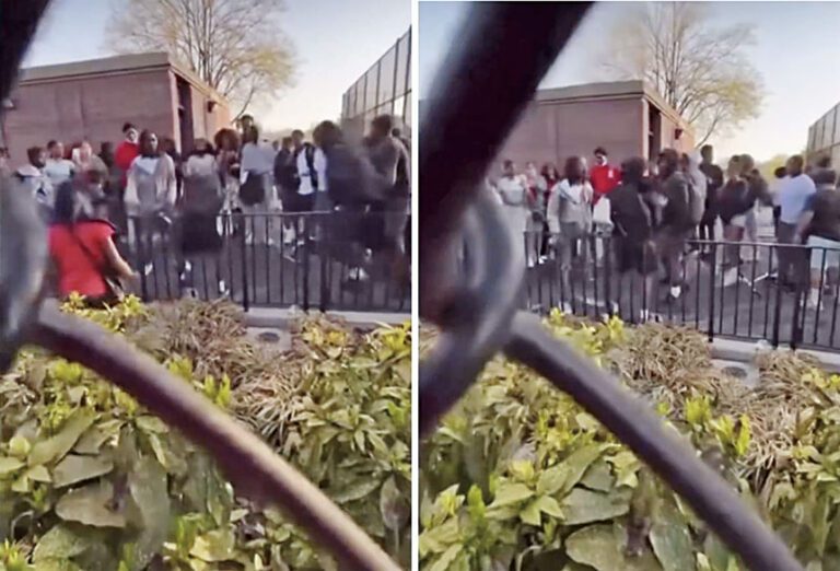 亞當斯在社交平台發布少年被圍毆的手機影片。 Ericadamsfornyc X圖片