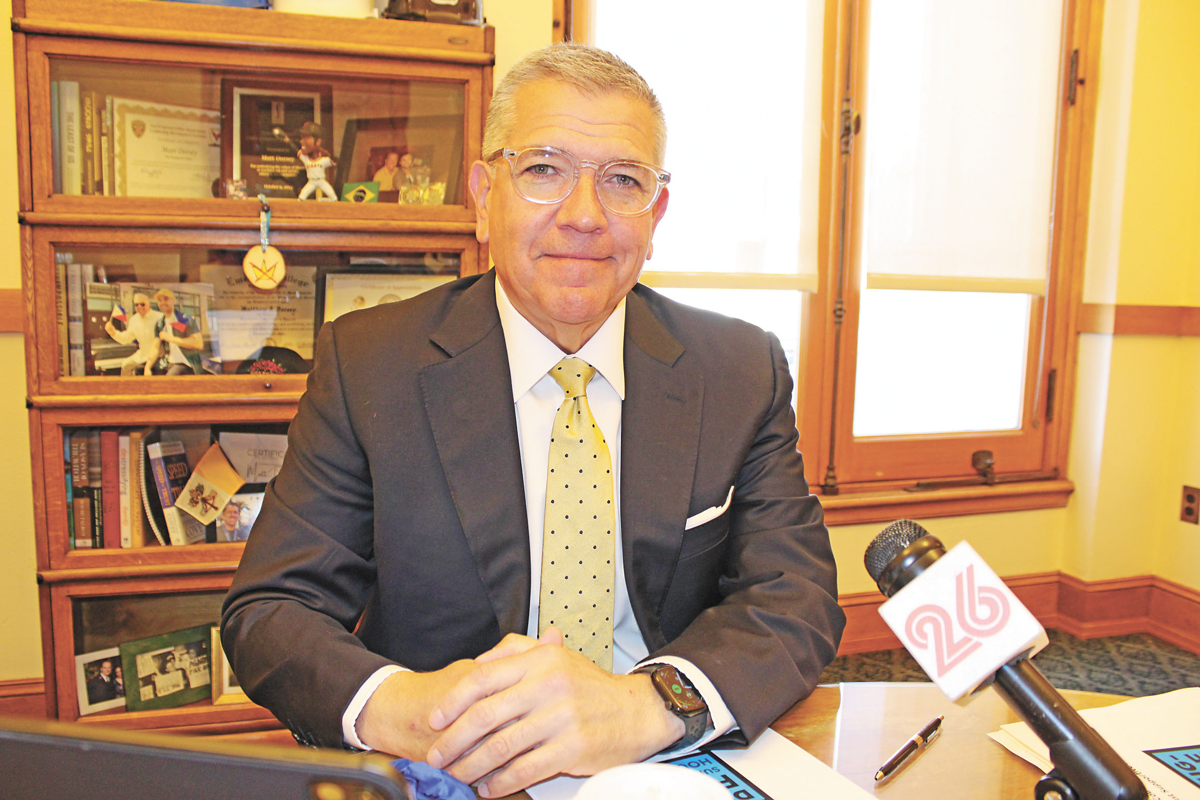 麥德誠闡述永久性支援式房屋改革法案。記者陳程威攝