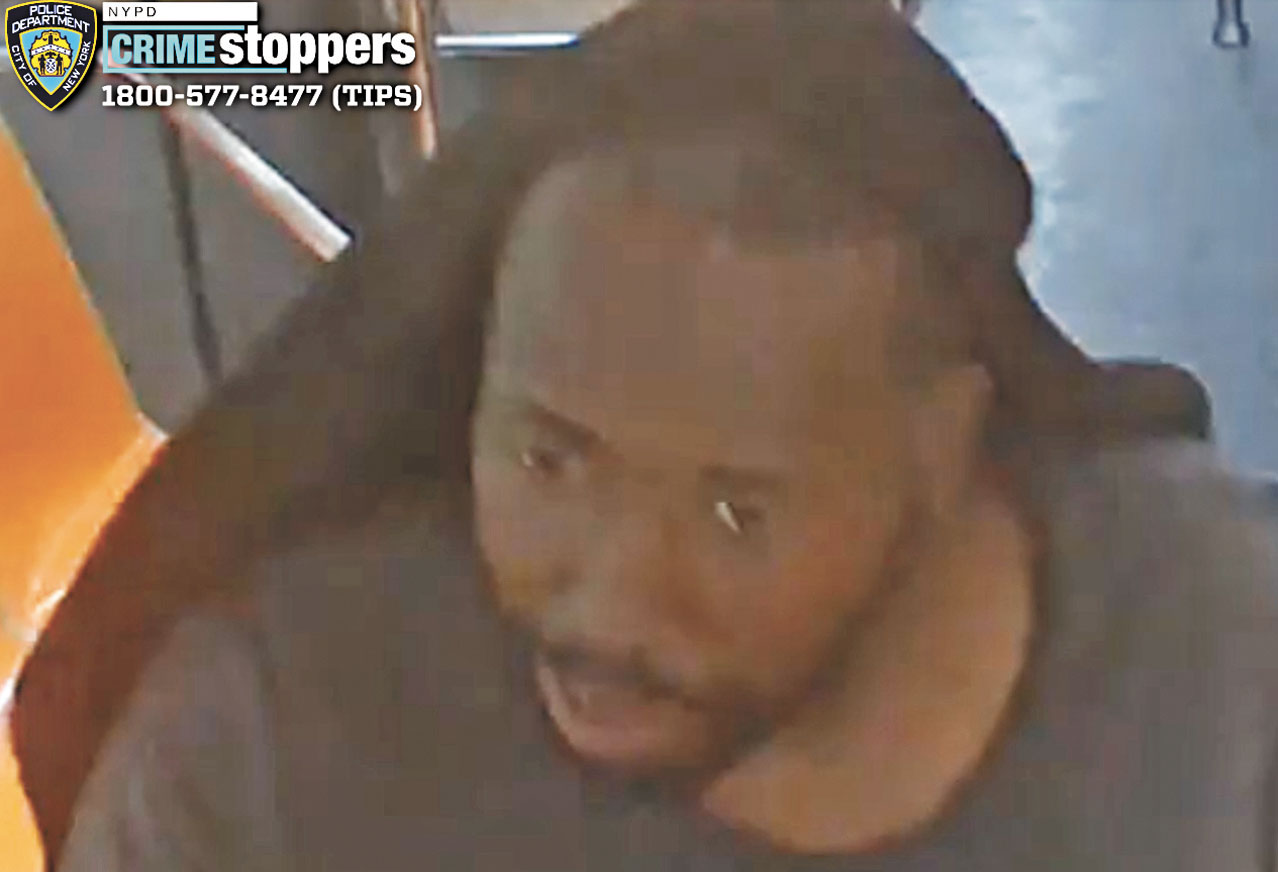 圖為涉案男嫌。NYPD