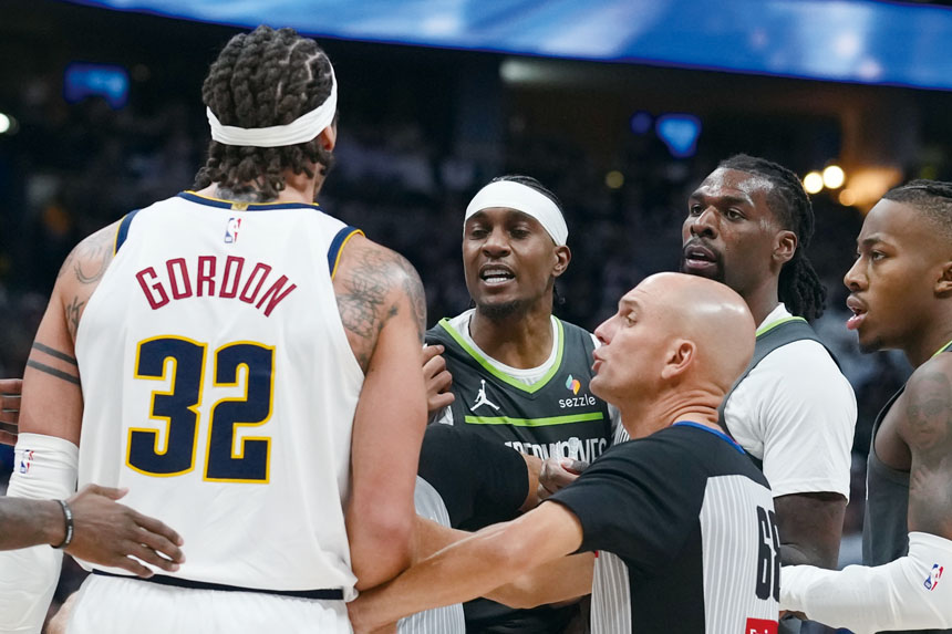 季後賽首輪首場，掘金和森林狼就發生球員衝突。美聯社