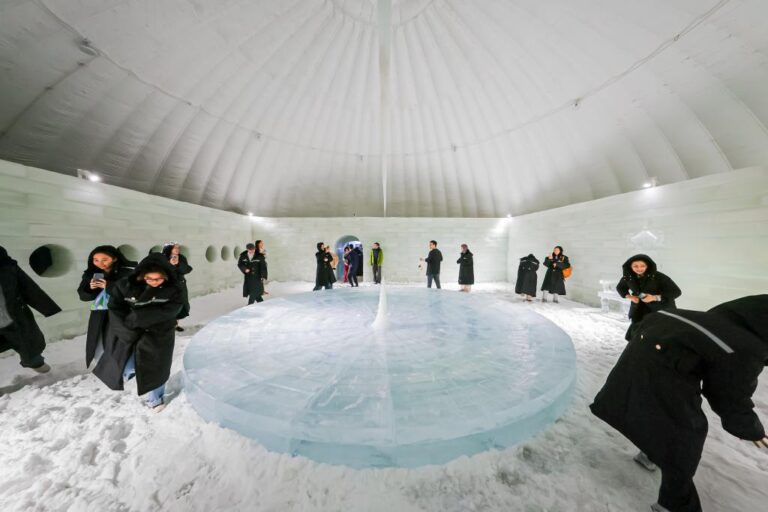 藝術家沈少民深圳造雪 零下20度展覽解遊子鄉愁