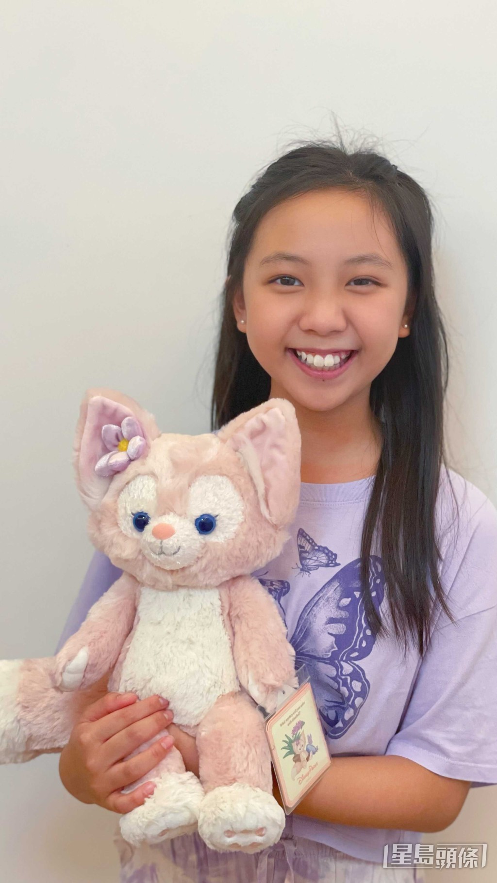 朱凱婷女兒小時候笑容甜美可愛。