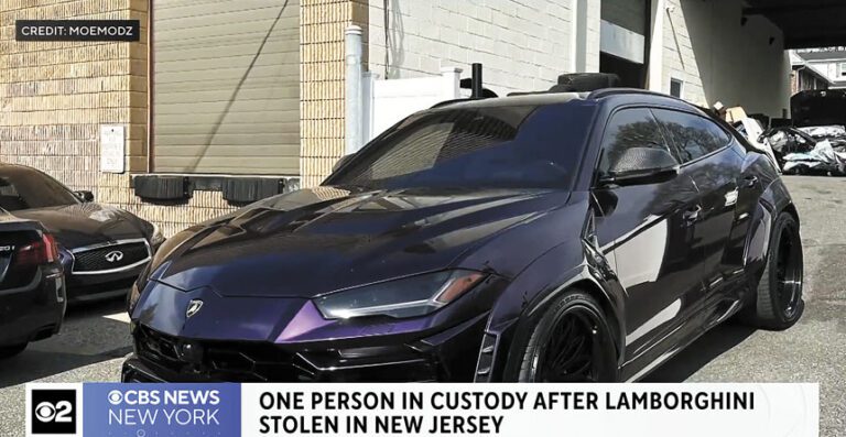 警方成功尋回價值約30萬元的林寶堅尼。 CBS紐約截圖