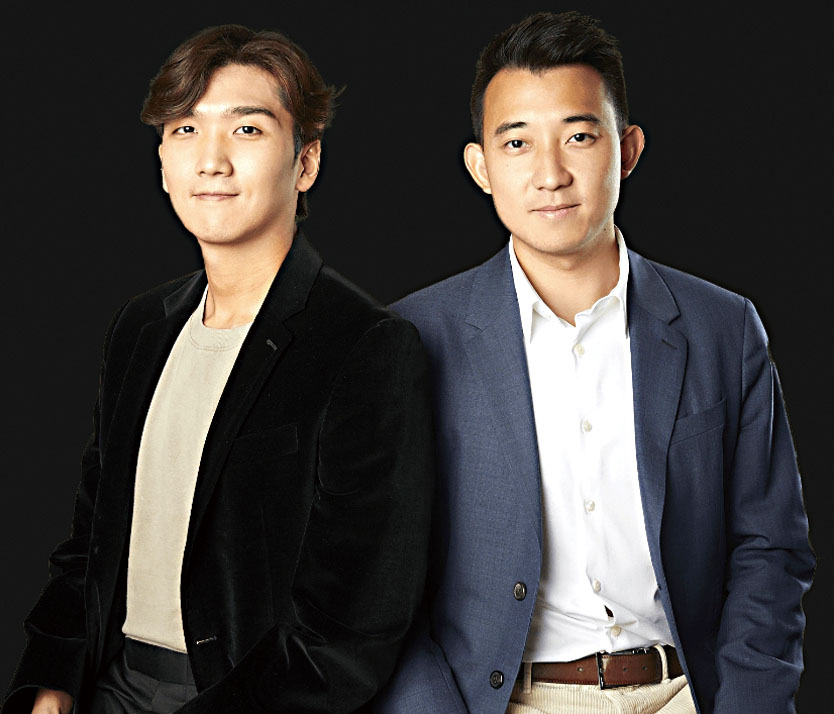 兩名年輕亞裔IT人員寧文思（右）和李俊共同創立Nabis，成為加州最大大麻供應商。Nabis官網