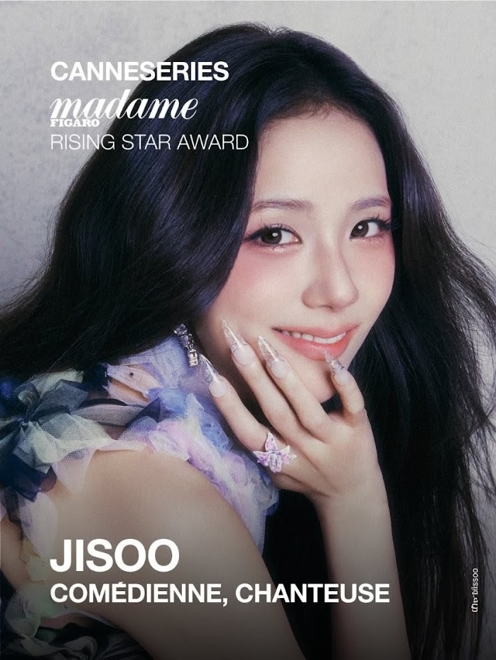Jisoo此行遠赴法國，是為了出席康城電視劇節並領取新星獎。