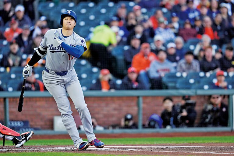 大谷的二刀流身分，讓道奇獲益不少。美聯社