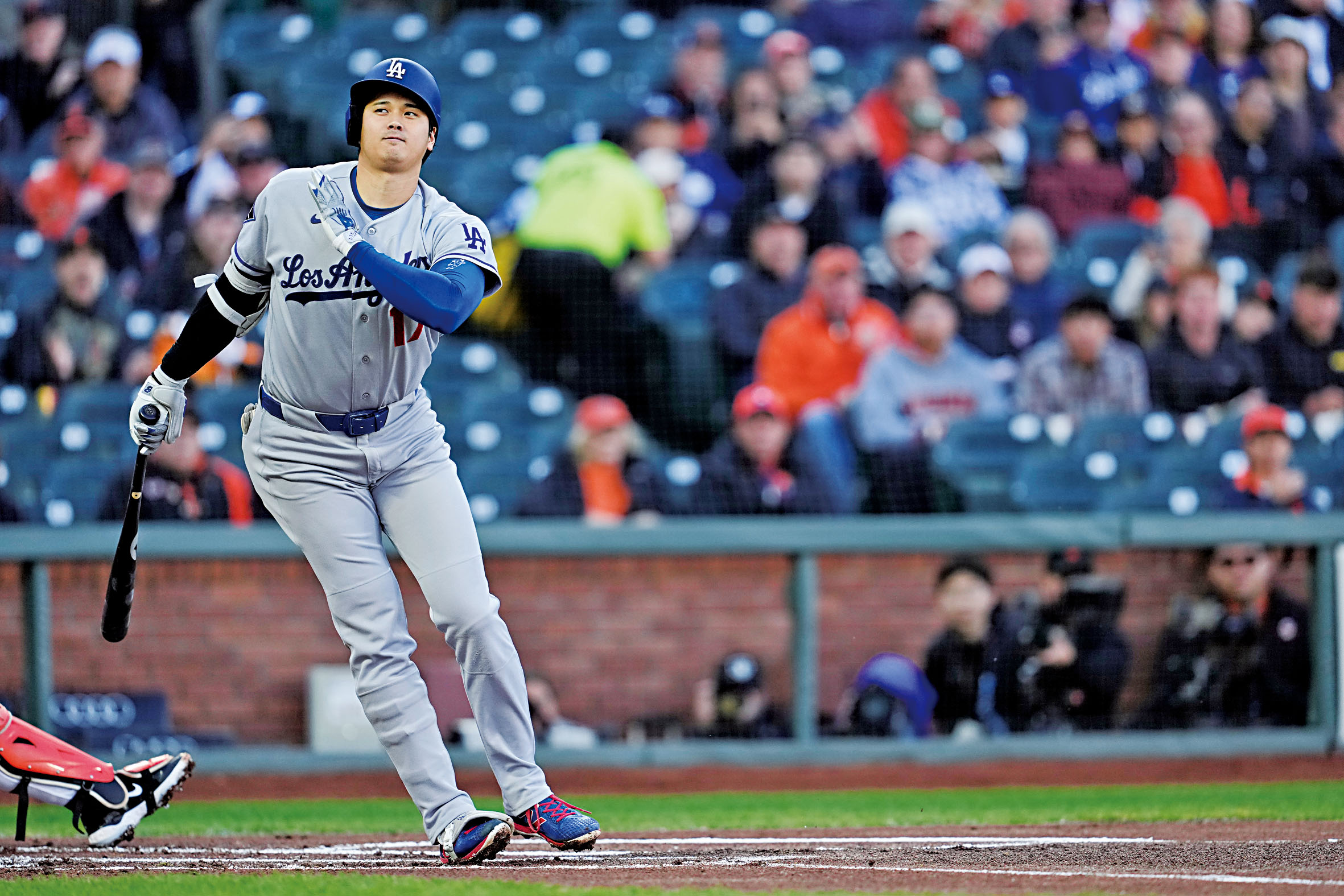 大谷的二刀流身分，讓道奇獲益不少。美聯社
