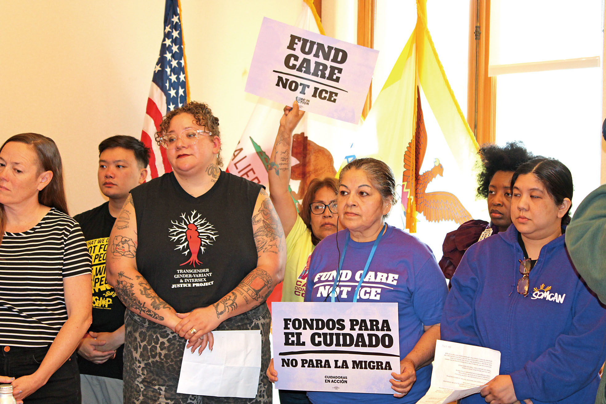 多個社區組織代表齊聲反對市府預算削減。記者陳程威攝