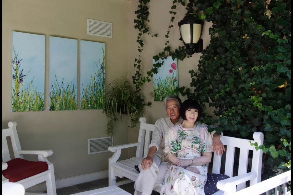 這張林嘉華與太太的合照，出自兒子林政峰之手。