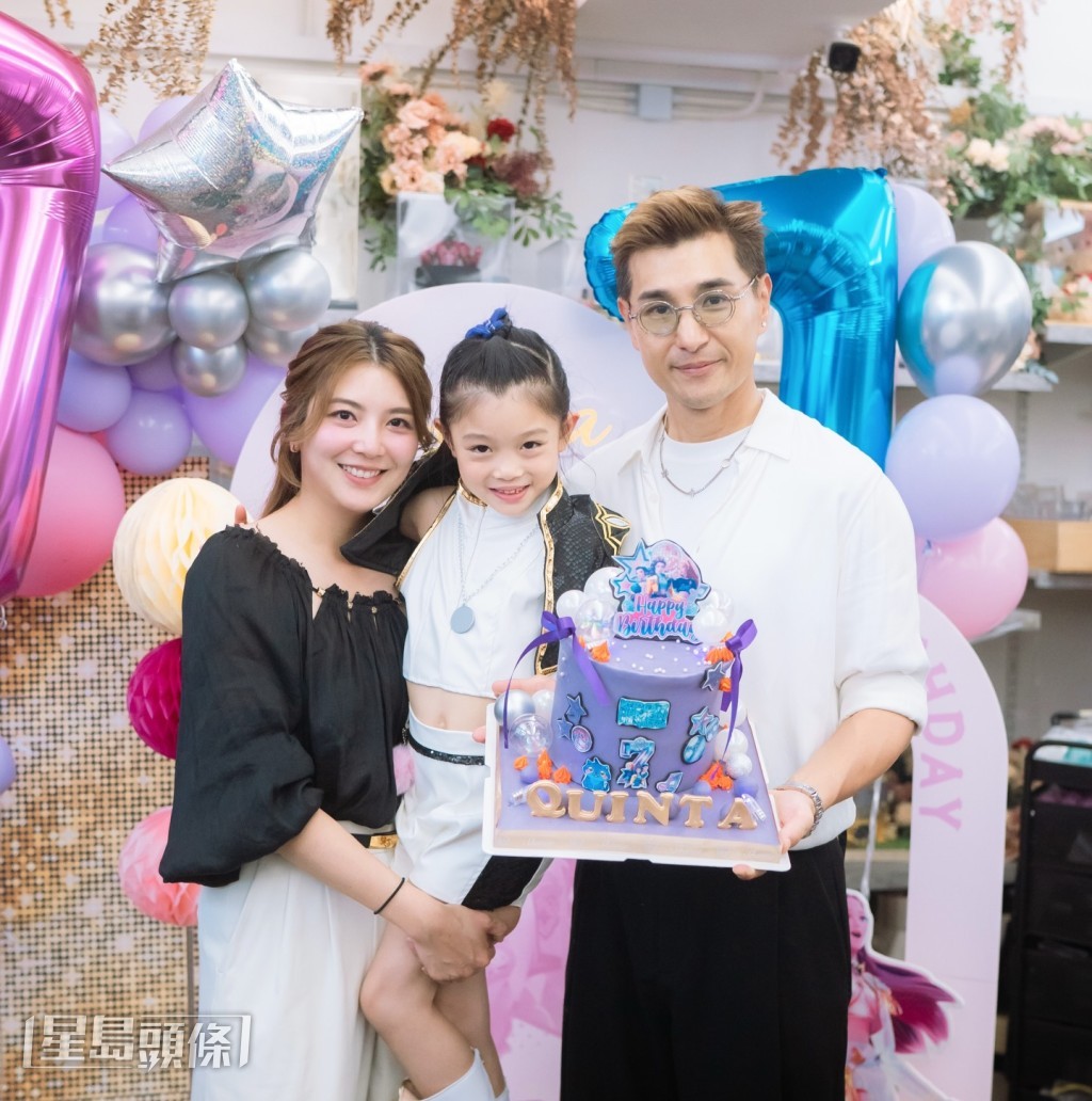 日前女兒小豬比7歲生日，舉辦了主題生日會。