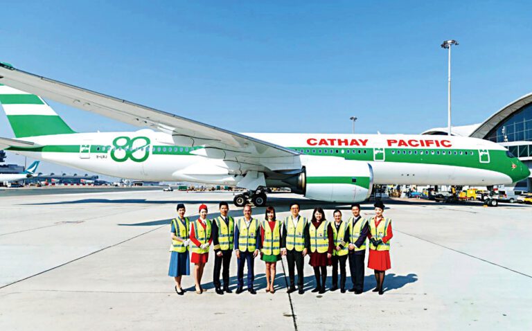 塗有特別圖案的國泰航空A-350客機揭幕。