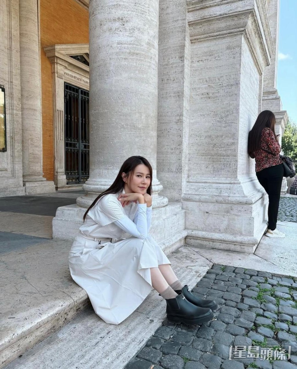 蕭正楠太太黃翠如近日遠赴羅馬，為旅遊節目進行拍攝。