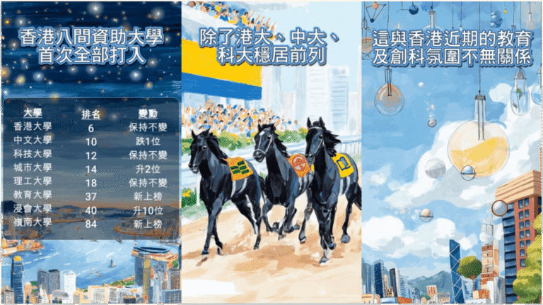 香港八大院校創歷史 全數躋身泰晤士亞洲大學百強