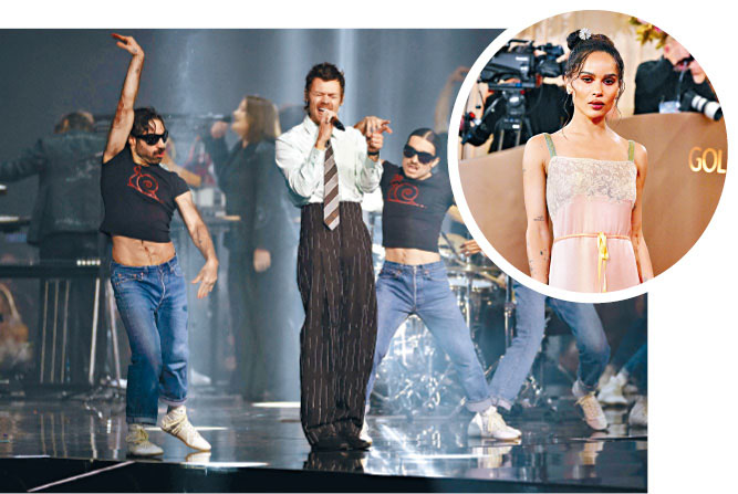 Harry近日被指已向Zoe（圓圖）求婚，Zoe日前被拍到戴上巨型鑽戒。資料圖片