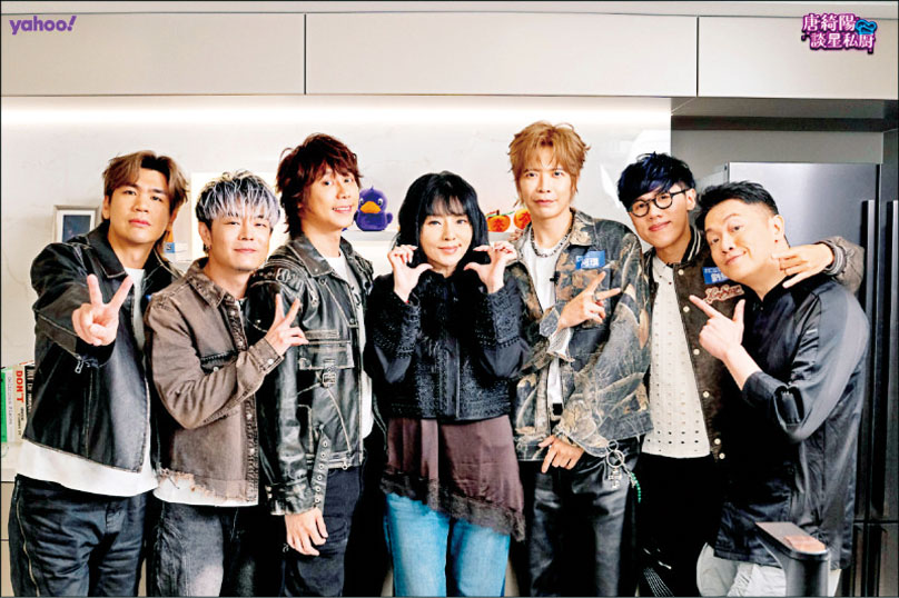 唐綺陽（中）稱阿璞（右三）今年可能會當爸。網上圖片