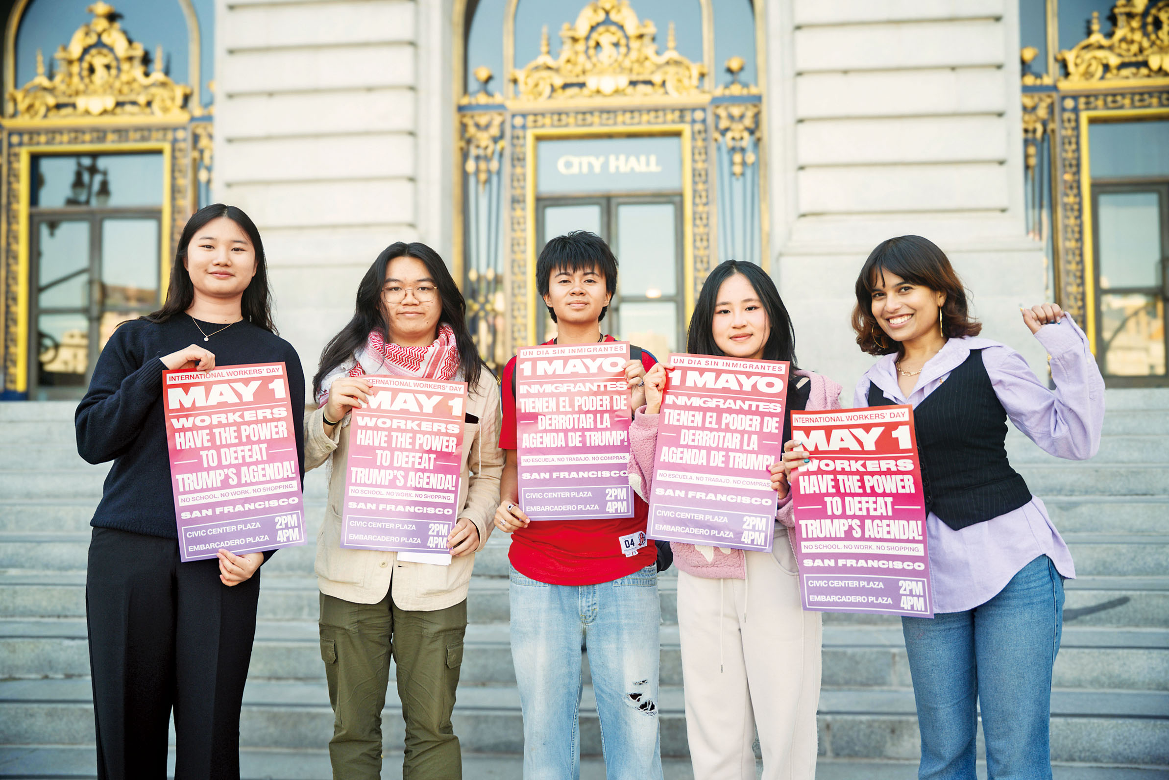 學生集會呼籲響應「五一」罷工、罷課、罷消費行動，並關注聯邦資源分配對教育與民生的影響。受訪者提供