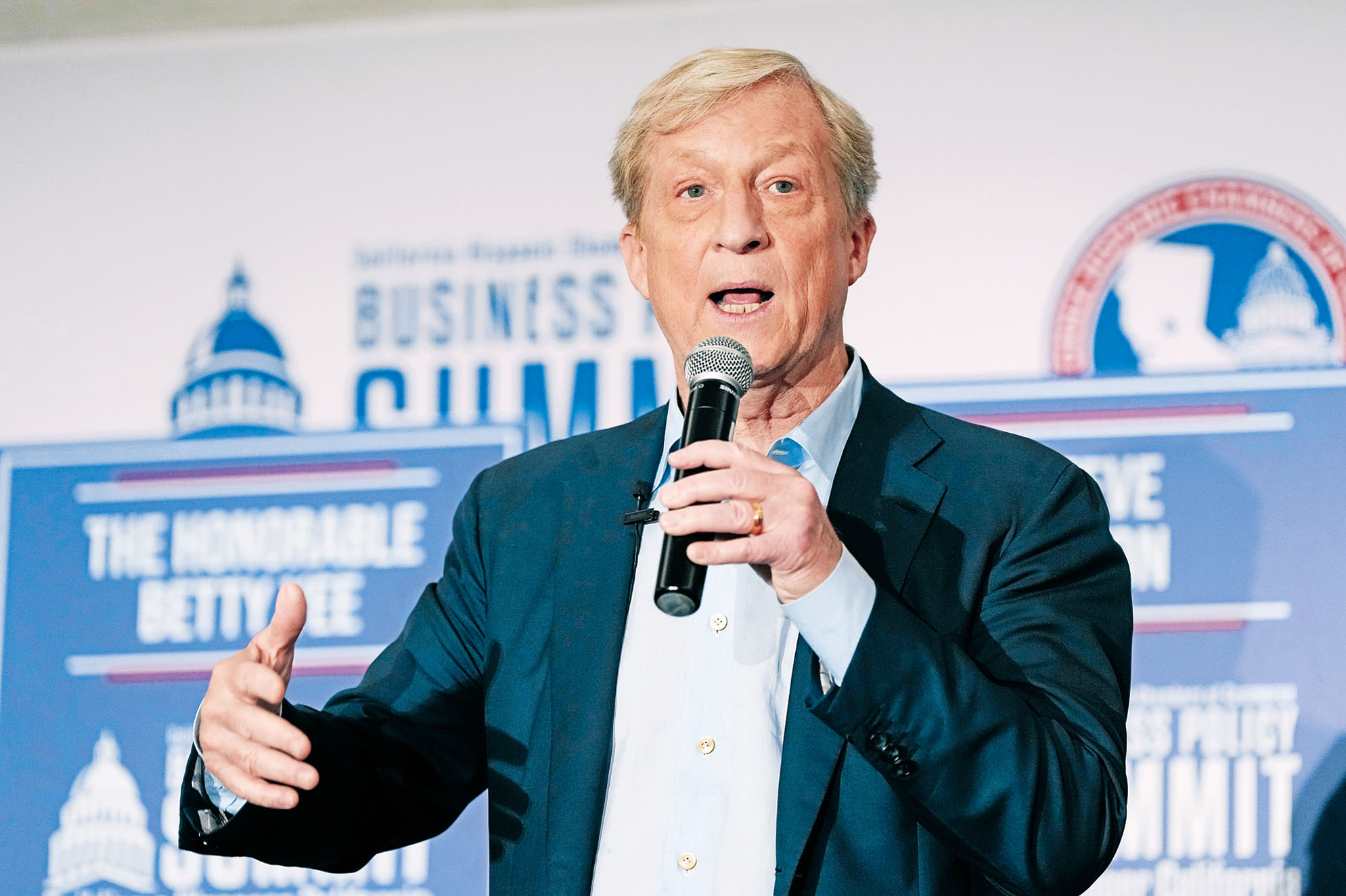 州長候選人民主黨籍富商斯泰爾（Tom Steyer）。美聯社資料圖