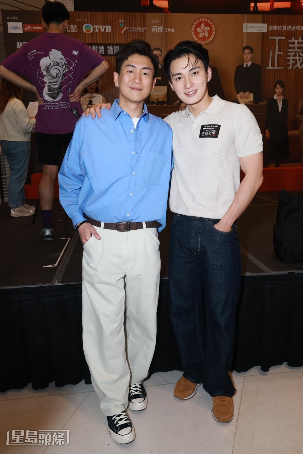 周嘉洛笑言，拍劇時要等佘詩曼不在，才敢與馬貫東猜拳決定誰請客。