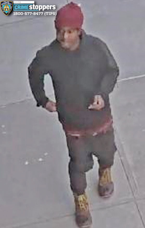 圖為涉案男嫌。 NYPD