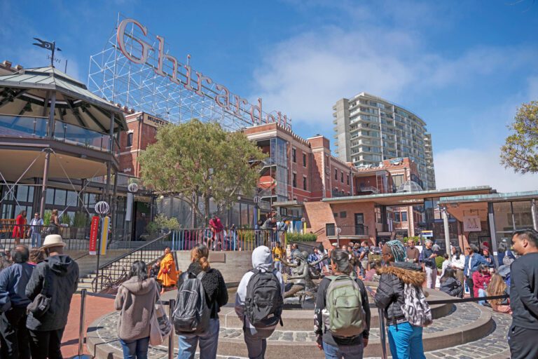 三藩市著名觀光景點「吉拉德里廣場」（Ghirardelli Square）。美聯社資料圖片