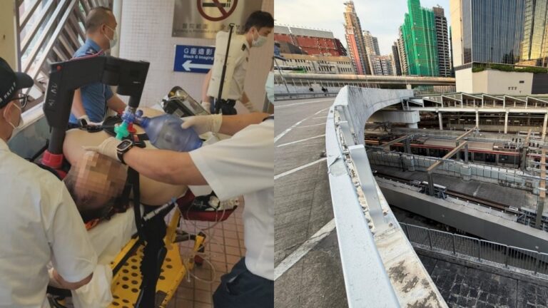 紅磡站對開發生墮橋事件 男子送院後證實不治